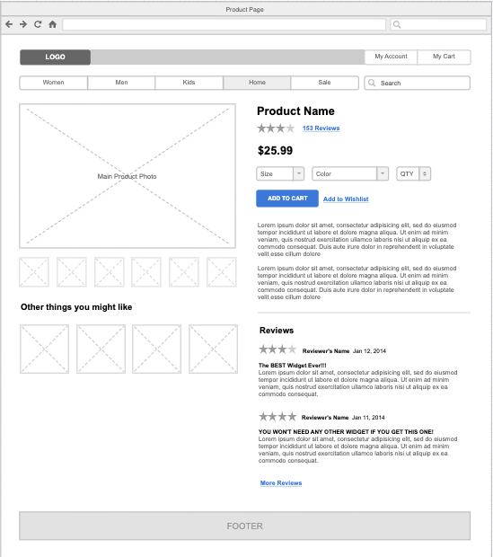 Wireframe Examples And How To Make A Wireframe Gliffy